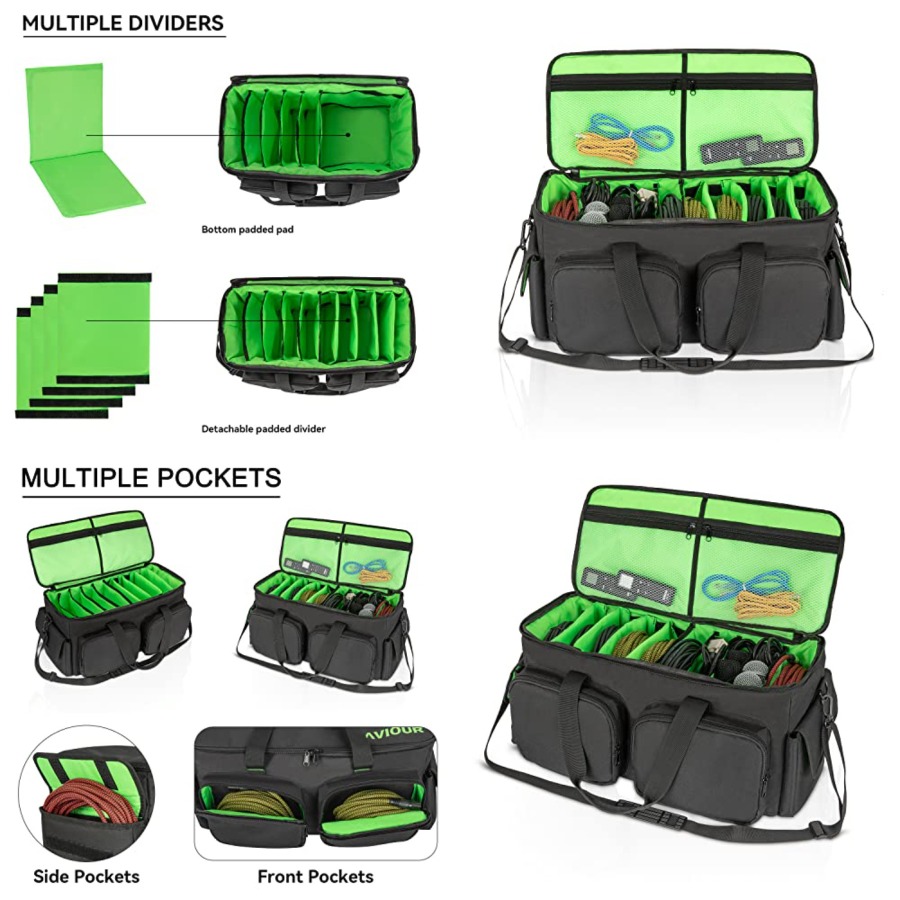 Audio Music Visualizer Free - SAVIOUR DJ Cable File Bag, Detachable
