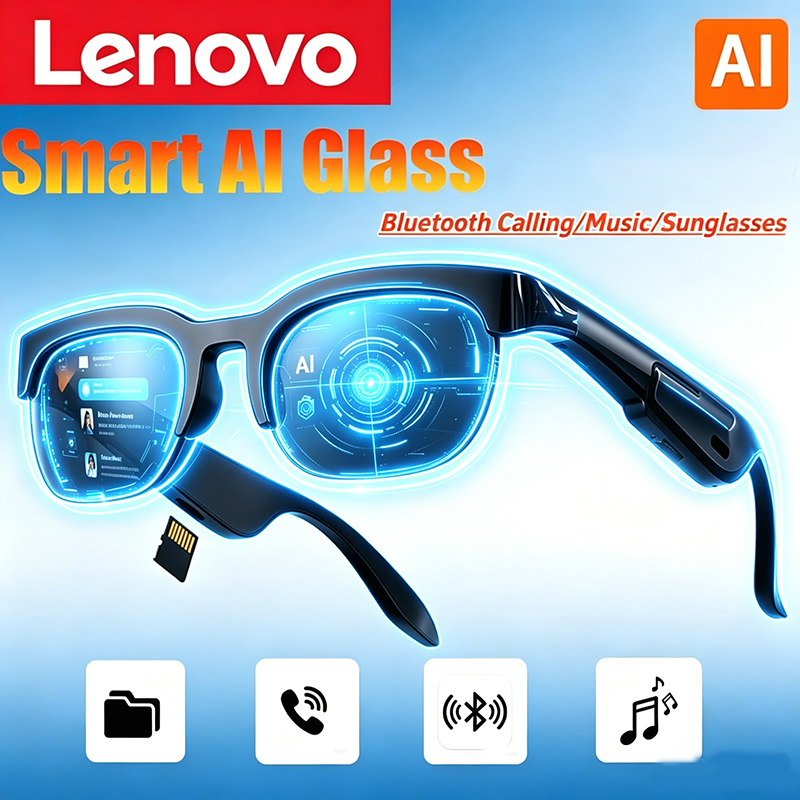 Audio Music Recording - Lenovo Smart AI GlassesRemote Control Touch