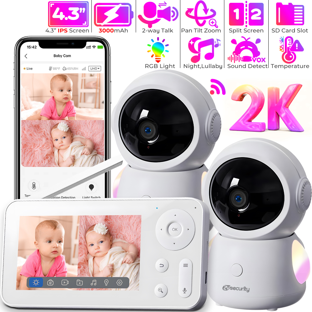 Audio Music Track - 2K 3MP Two Camera WiFi Baby