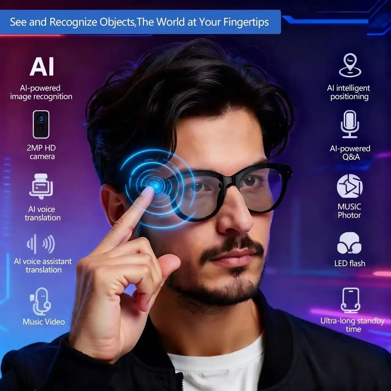 AI Sunglasses for Men with Rea – Audio Music To Video Ai Bewertung und Preis