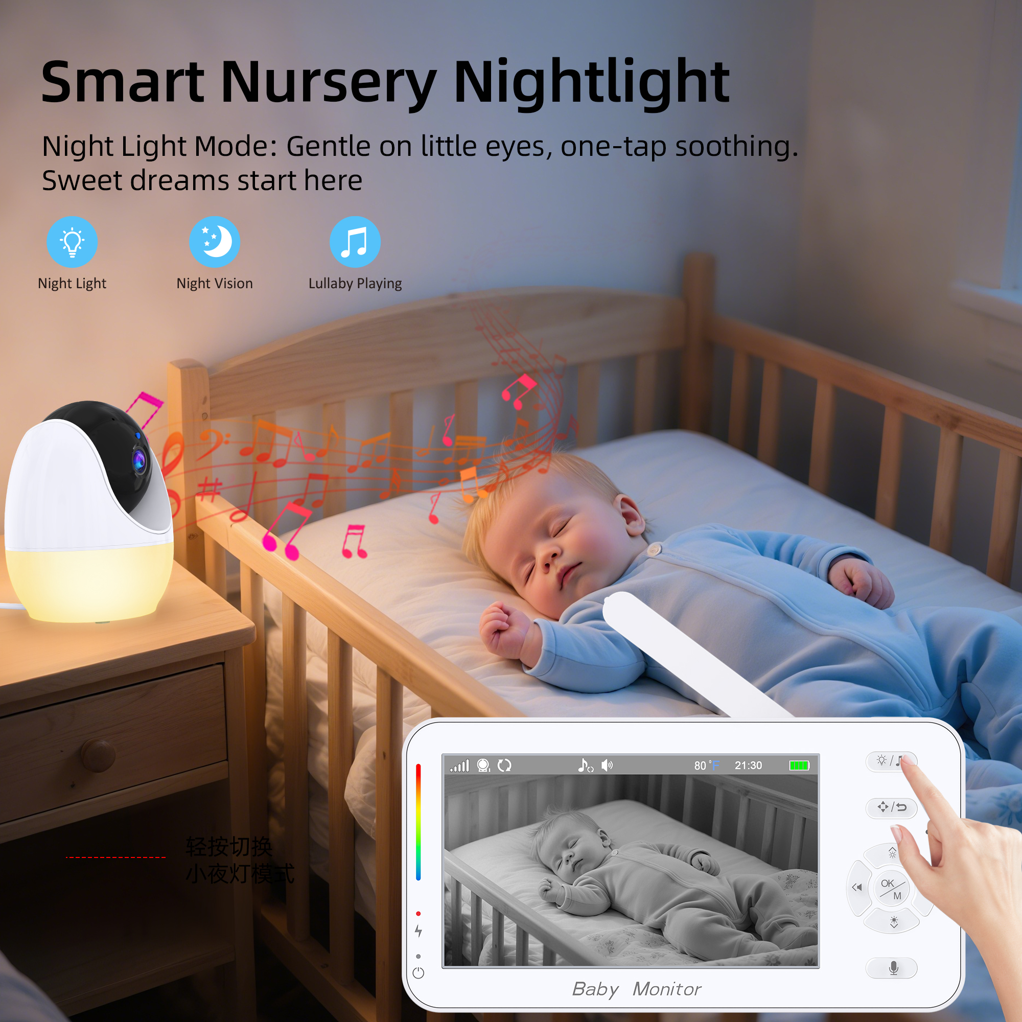 4.3 Inch Display Baby Monitor  – Audio Music Track Bewertung und Preis
