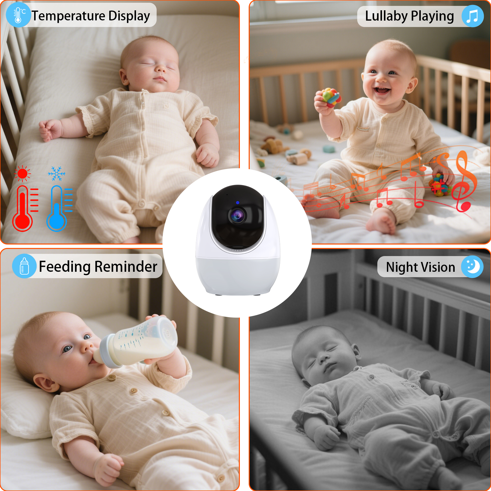 4.3 Inch Display Baby Monitor  – Audio Music Track Bewertung und Preis