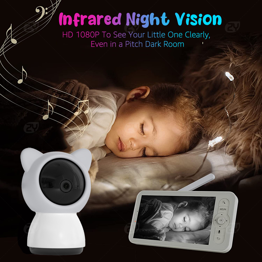 2K/3MP 5-inch Wireless Baby Mo – Audio Music Track Bewertung und Preis