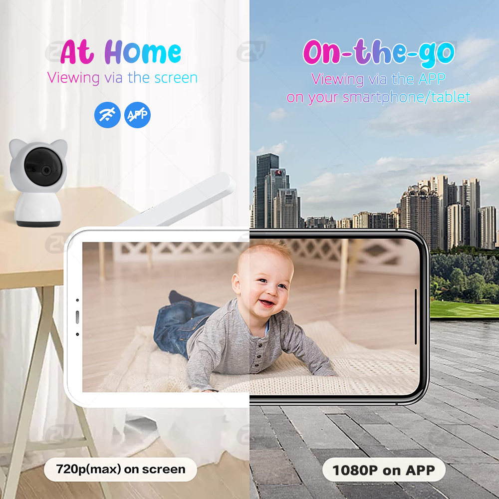 2K/3MP 5-inch Wireless Baby Mo – Audio Music Track Bewertung und Preis