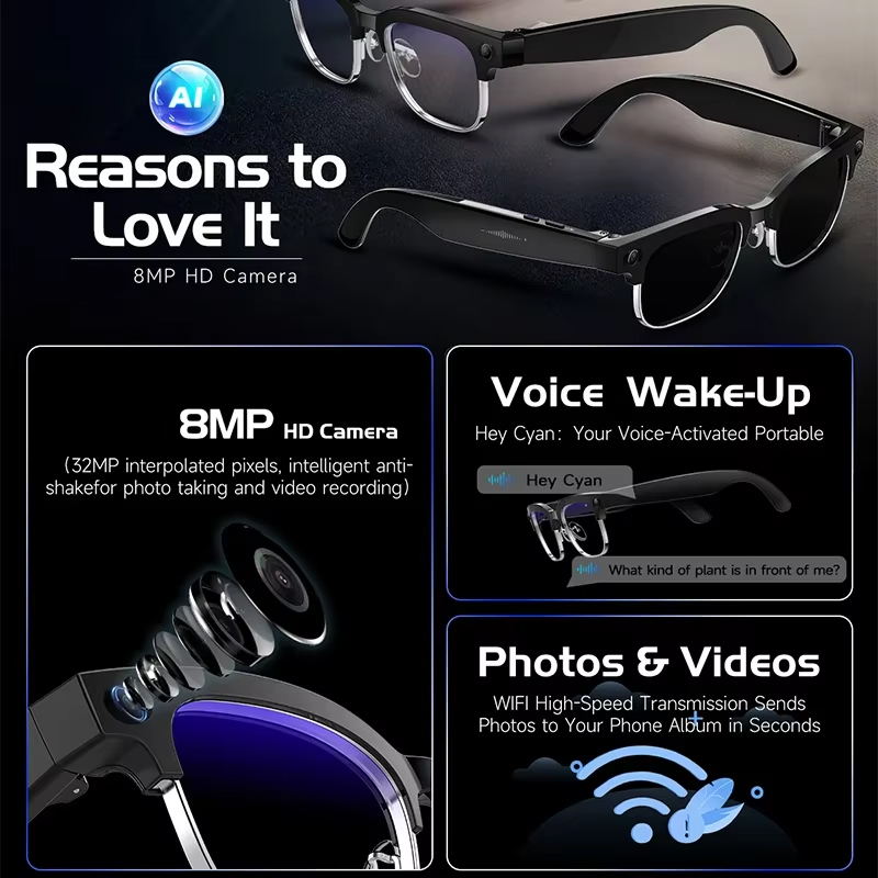 Smart Camera Glasses Photo and – Audio Music To Video Ai Bewertung und Preis