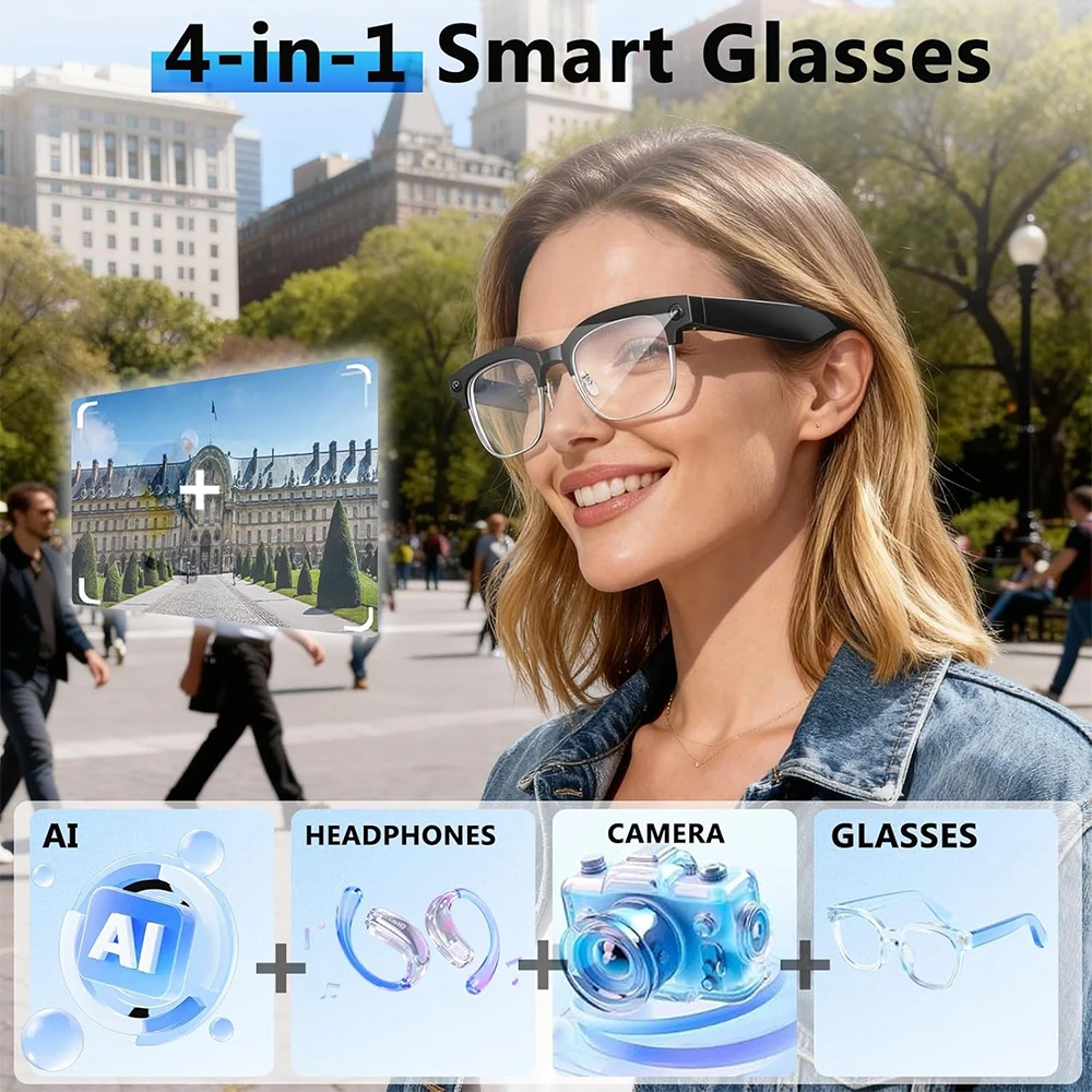 4K Smart AI Glasses 8MP Camera – Audio Music Recording Bewertung und Preis