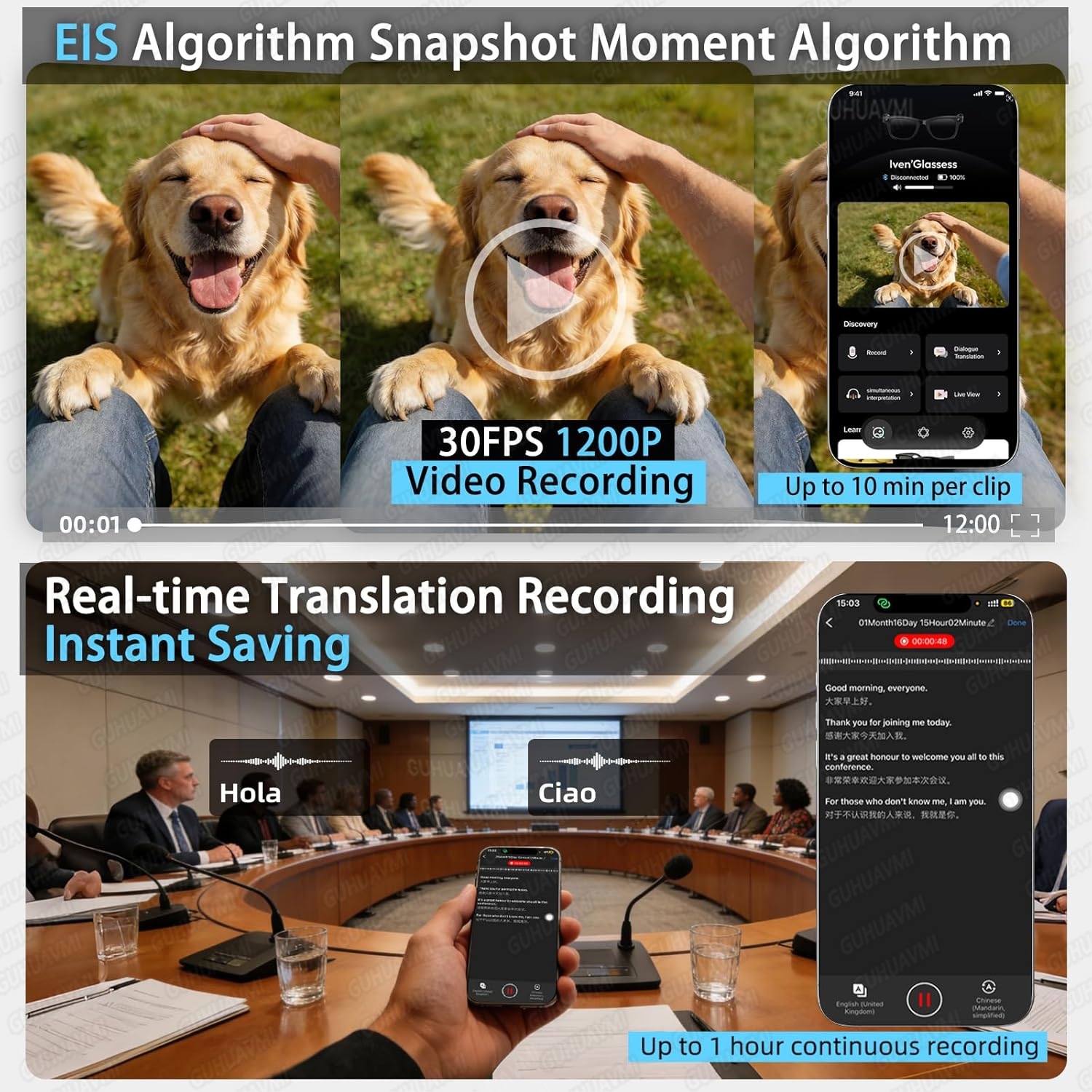 New Smart AI Glasses with 800W – Audio Music To Video Ai Bewertung und Preis