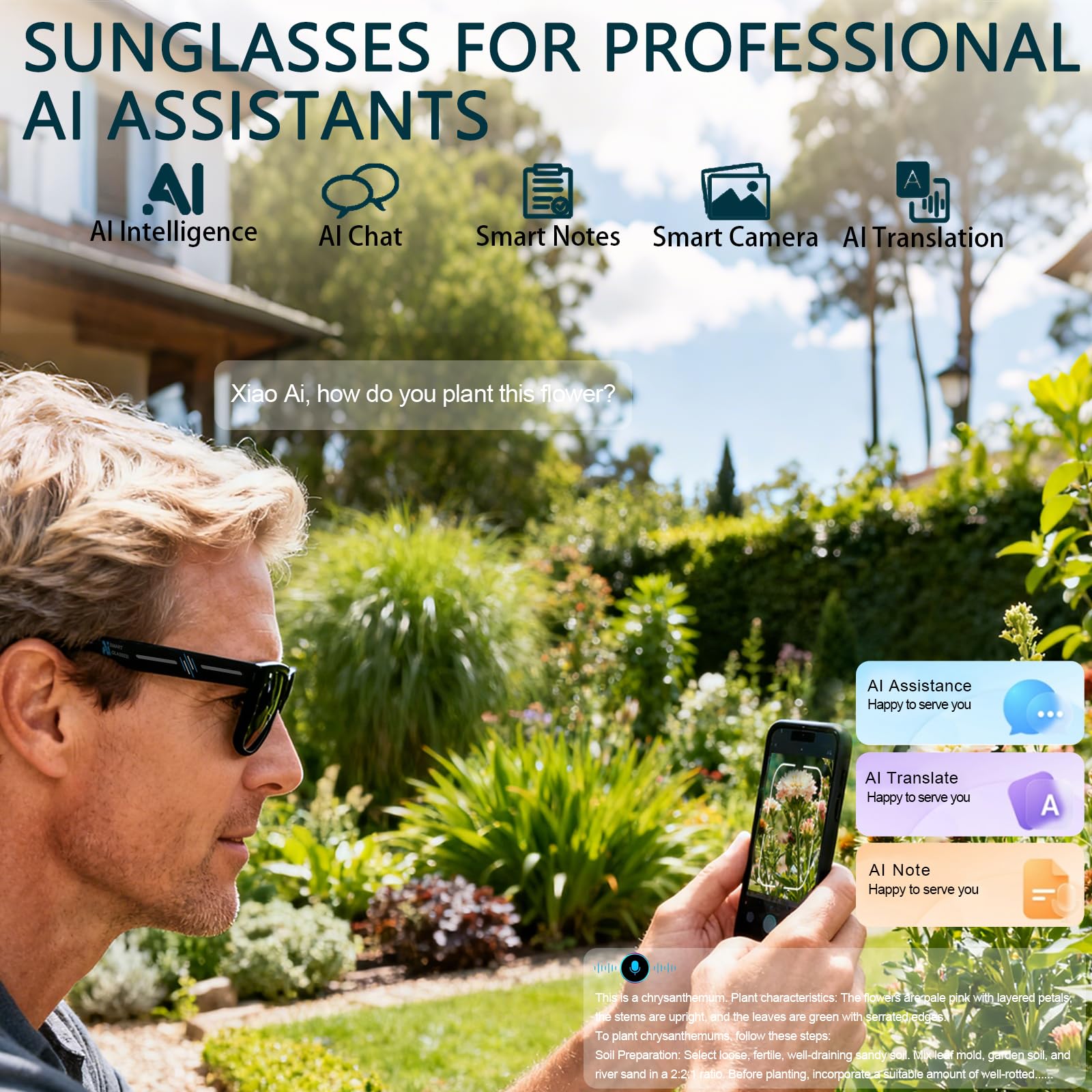Black Smart Ai Glasses for Men – Audio Music To Video Ai Bewertung und Preis