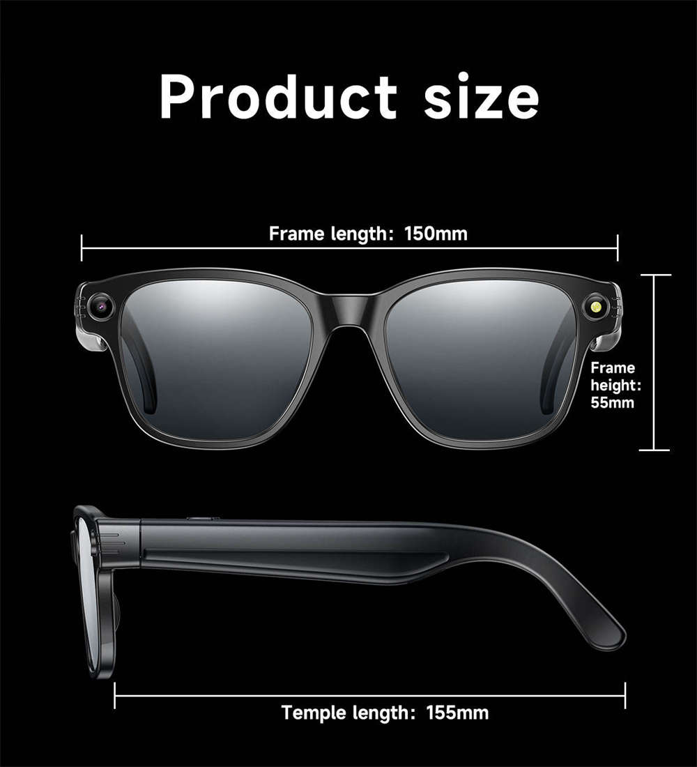 New L801 Smart Glasses 8MP 4K  – Audio Music To Video Ai Bewertung und Preis
