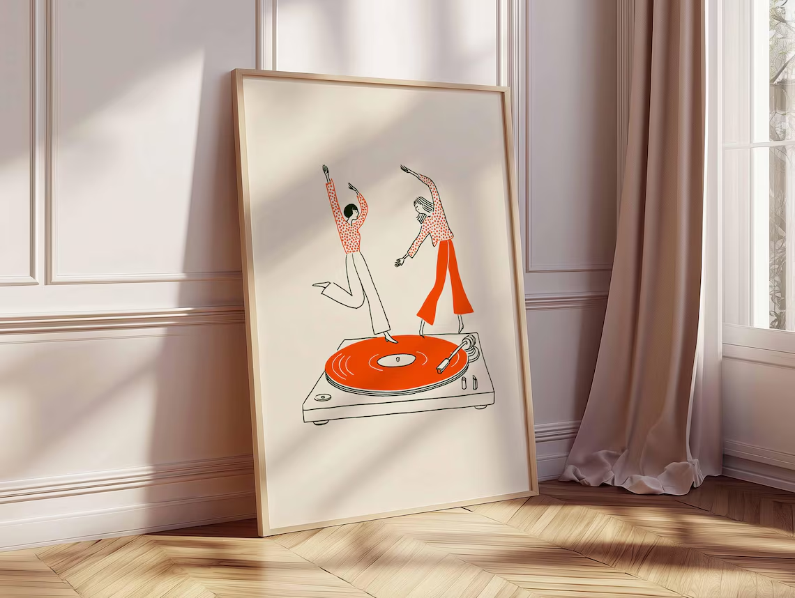 Dancing Couple Wall Art Print, – Audio Music Recording Bewertung und Preis