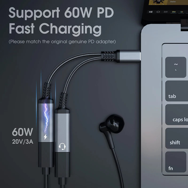 OTG 2 IN 1 USB C Splitter to D – Audio Music Splitter Bewertung und Preis