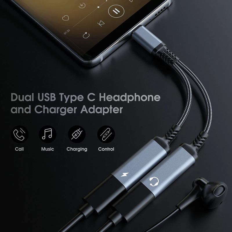 OTG 2 IN 1 USB C Splitter to D – Audio Music Splitter Bewertung und Preis