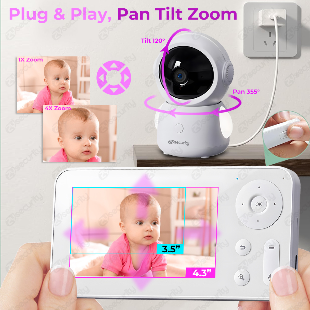 2K 3MP Two Camera WiFi Baby Mo – Audio Music Track Bewertung und Preis