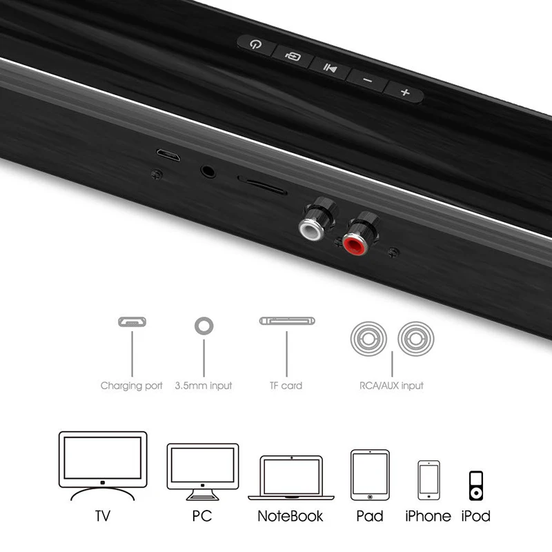 40W Soundbar TV Portable Bluet – Audio Music Visualizer Free Bewertung und Preis