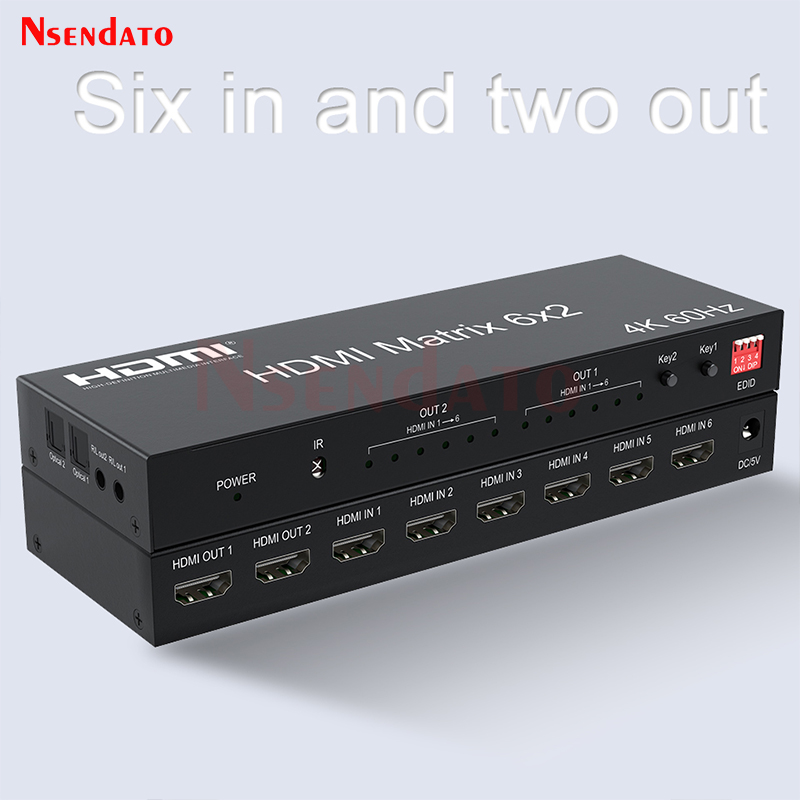 HDMI Matrix Switch 6x2 4k 60Hz – Audio Music Splitter Bewertung und Preis