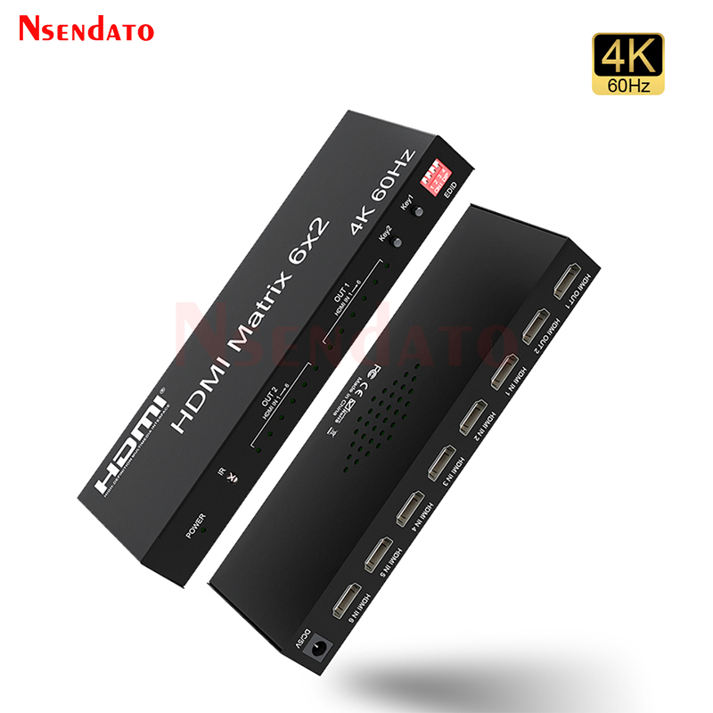 HDMI Matrix Switch 6x2 4k 60Hz – Audio Music Splitter Bewertung und Preis