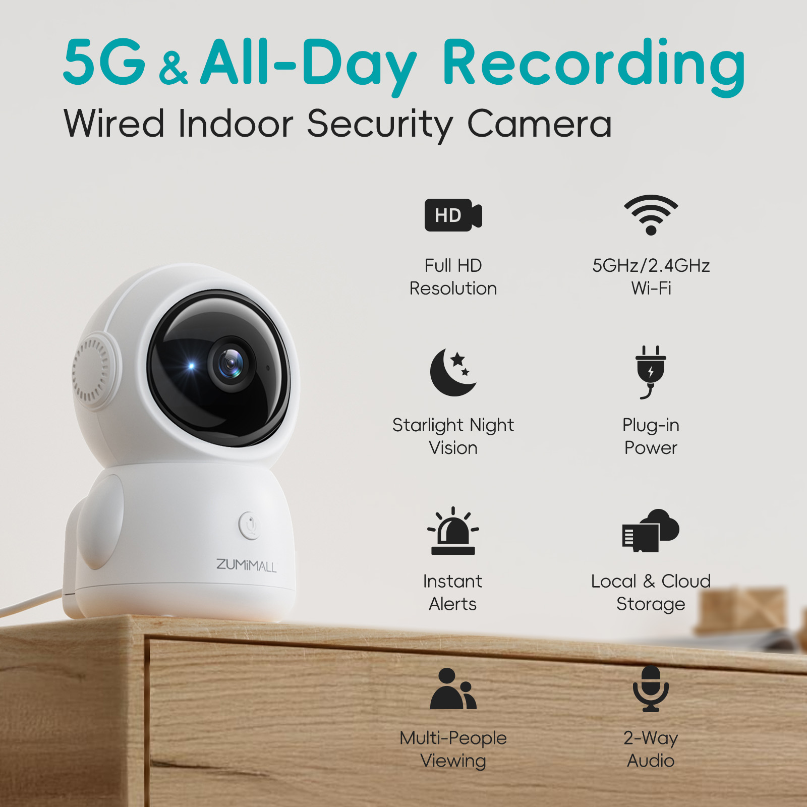 ZUMIMALL Wired security Camera – Audio Music Track Bewertung und Preis
