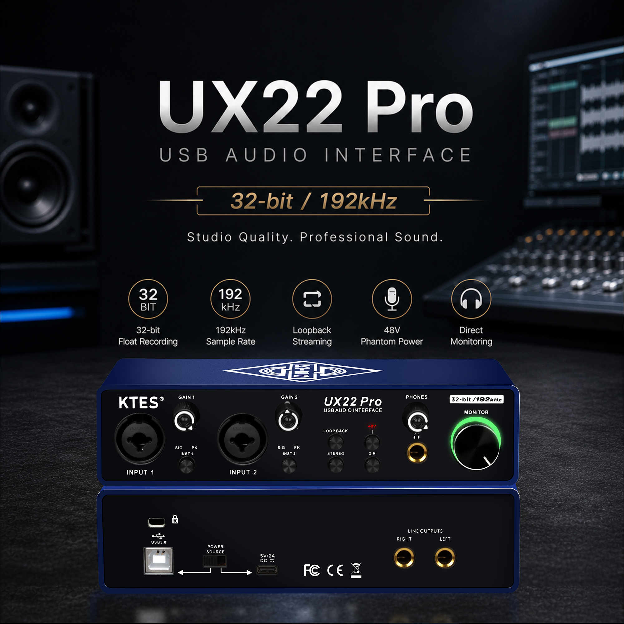 UX22 Pro Audio Interface 192kH – Audio Music Tiktok Bewertung und Preis