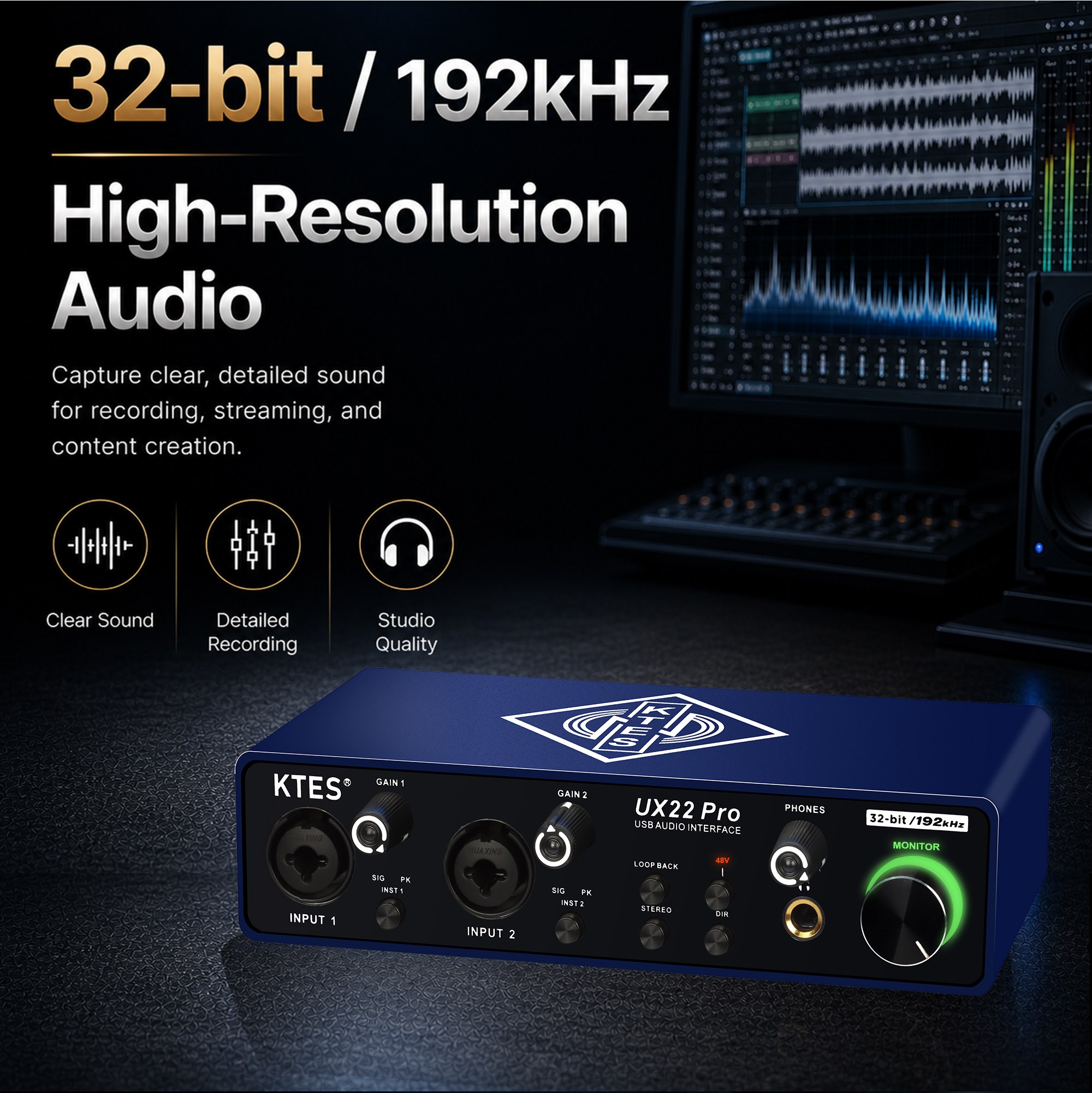 UX22 Pro Audio Interface 192kH – Audio Music Tiktok Bewertung und Preis